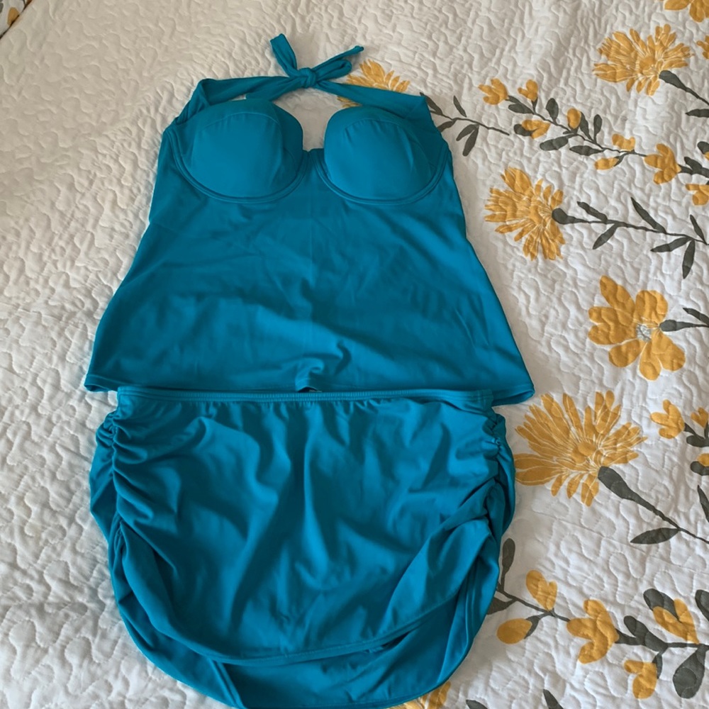 Teal 2 piece Victoria Secret Bathing Suit size Large